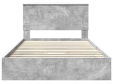 Storage Bed Concrete Grey 100 x 200 cm Engineered Wood 3411239