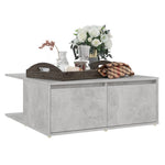 Coffee Table Concrete Grey 80x80x31 cm Engineered Wood 806880