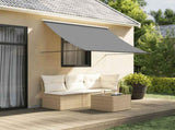 Retractable Awning Anthracite 200x150 cm Fabric and Steel 368752