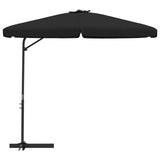 Garden Parasol with Steel Pole 300 cm Black 47318