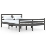 Bed Frame without Mattress Grey Solid Wood 120x200 cm 814816