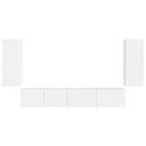 TV Cabinet Set 4 pcs White Engineered Wood 3409159