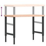 Workbench 100x60x cm Solid Wood Beech Rectangular 3309683