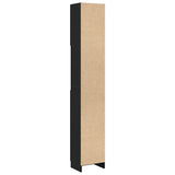 Bathroom Cabinet Black Oak 32x25.5x190 cm Engineered Wood 862015