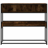 Console Table Smoked Oak 90x35x80 cm Engineered Wood 849171