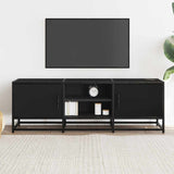 TV Cabinet Black 120x35x41 cm Engineered Wood and Metal 848839