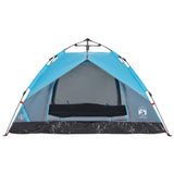 ZNTS Camping Tent Dome 3-Person Blue Quick Release 4004194