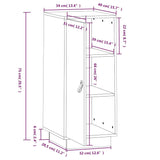 Sideboard Grey 34x40x75 cm Solid Wood Pine 820114