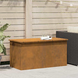 Outdoor Storage Box Rusty 100 x 50.5 x 50 cm Steel 874566