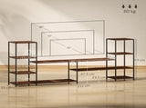 TV Unit for TVs up to 60 Inches, Industrial TV Stand with Storage Shelves, Entertainment Centre for T3398P377872