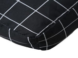 Pallet Cushions 3 pcs Black Check Pattern Oxford Fabric 360960