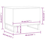ZNTS Coffee Table High Gloss White 60x44.5x45 cm Engineered Wood 830958