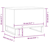 ZNTS Coffee Table High Gloss White 60x44.5x45 cm Engineered Wood 830958