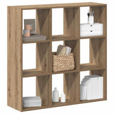Bookcase Artisian Oak 102x32x102 cm Engineered Wood 852824
