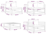 Sofa Set 7 pcs Natural Solid Acacia Wood 3417243