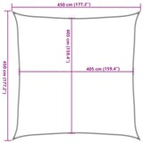 ZNTS Sunshade Sail 160 g/m² Red 4.5x4.5 m HDPE 311607