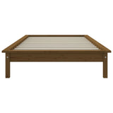 Bed Frame without Mattress Honey Brown 90x200 cm Solid Wood 820529