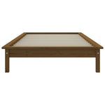 ZNTS Bed Frame without Mattress Honey Brown 90x200 cm Solid Wood 820529