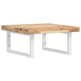 Basin Shelf Wall Mounted Steel and Solid Wood Acacia 3302764