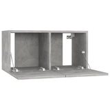 Hanging TV Cabinets 2 pcs Concrete Grey 60x30x30 cm 804521