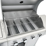 Gas BBQ Grill with 5 Burners Silver Stainless Steel 3214256