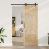 Sliding Door ORKDAL Brown 83 x 232 cm Solid Pine Wood 3333620