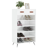 Shoe Cabinet High Gloss White 60x35x105 cm Engineered Wood 829582