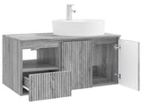 Bathroom Furniture Set 2 pcs Grey Sonoma Engineered Wood 3404080