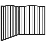 Dog Gate Foldable 2 Panels Black 160 cm Poplar Wood 352226
