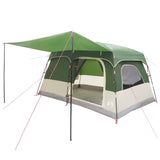 Family Tent with Roof Green 380 x 260 x 190 cm Polyester 42028493