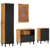 Bathroom Cabinet Set 4 pcs Natural 38 x 33 x 160 cm 3310014