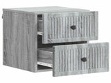 Wall-Mounted Bedside Cabinet Grey Sonoma 33 x 34.5 x 40 cm 897967