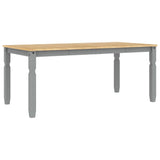 ZNTS Dining Table Corona Grey 180x90x75 cm Solid Wood Pine 4005721