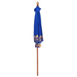 Balinese Parasol Blue 215 x 215 x 260 cm Cotton and Wood 42006457
