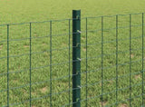 Embedded Fence Post 22 pcs Green 100 cm Powder-Coated Steel 3335914
