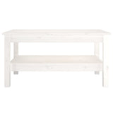 Coffee Table White 80x50x40 cm Solid Wood Pine 814285