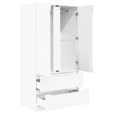 Bathroom Cabinet with Door High Gloss White 79.5 x 49 x 156 cm 3406249