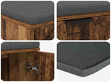 Hall Bench Old Wood 100 x 38 x 46 cm Engineered Wood and Fabric 891494