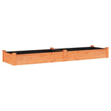 Garden Raised Bed with Liner Brown 240x60x25 cm Solid Wood Fir 364299