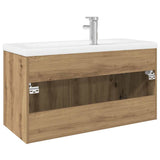Sink Cabinet with Built-in Basin Artisan Oak Engineered Wood 3328910