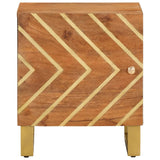 Bedside Cabinets 2 pcs Brown and Black Solid Wood Mango 356780