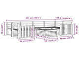 Outdoor Sofa Set 7 pcs White Solid Acacia Wood 3391469