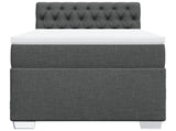 Box Spring Bed with Mattress Dark Grey 100x200 cm Fabric 3285807