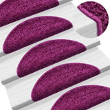 Stair Mats 30 pcs 56x17x3 cm Violet Half Round 3365804