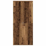 Shoe Cabinet with Door Brown 80 x 39 x 180 cm Engineered wood 3333873