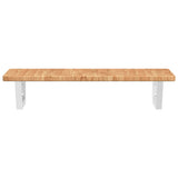 Basin Shelf Wall Mounted Steel and Solid Wood Oak 3302338