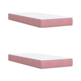 Box Spring Bed with Mattress Pink 200x200 cm Velvet 3291001