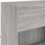 TV Wall Cabinet with LED Lights Grey Sonoma 98.5x30x60.5 cm 837111