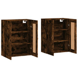 Wall Mounted Cabinets 2 pcs Smoked Oak Engineered Wood 3197998