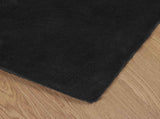 Anti-Slip Faux Rabbit Fur Rug OLITE Black 200 x 200 cm 42021731